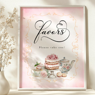 Bridal Shower Favor Sign – Tea Party Theme