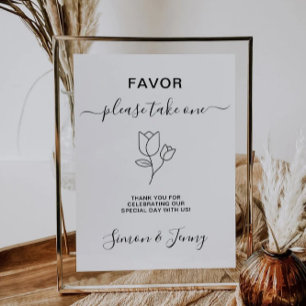 Bridal Shower Favors Sign Template