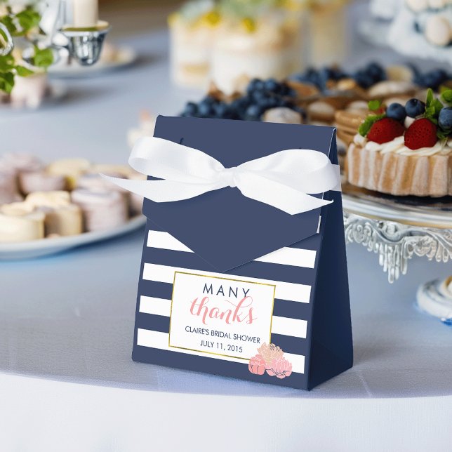 Bridal Shower Favour Boxes | Midnight Blush Peony (Creator Uploaded)