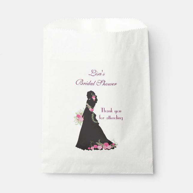 Bridal Shower Favour Silhouette Favour Bags (Front)