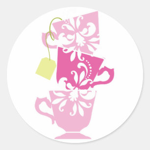 Bridal Shower Favour Sticker - Tea