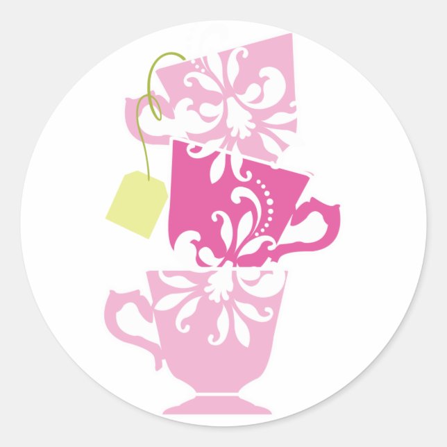 Bridal Shower Favour Sticker - Tea (Front)