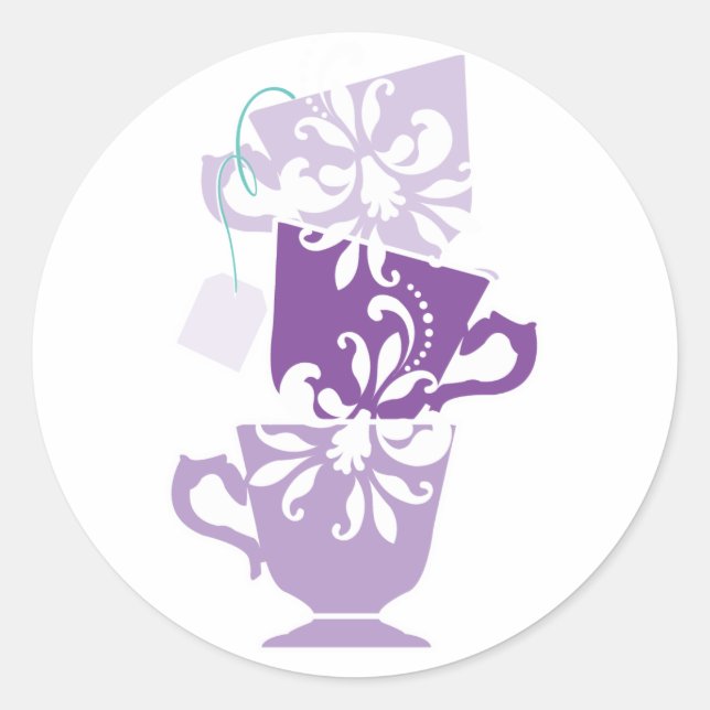 Bridal Shower Favour Sticker - Tea (Front)