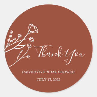 Bridal Shower Favour Stickers