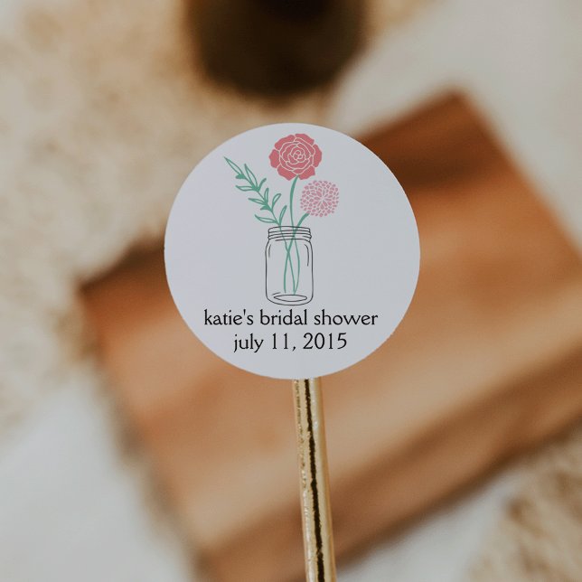 Bridal Shower Favour Stickers | Botanical Mason Ja (Creator Uploaded)