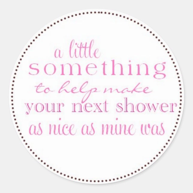 Bridal Shower Favour Tag (Front)