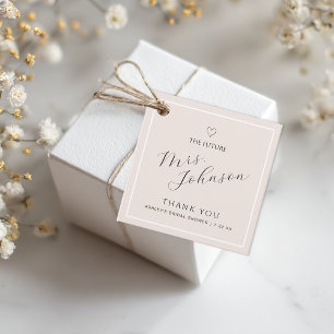 Bridal Shower Favour Tag The Future Mrs Thank Yo