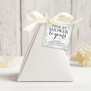 bridal shower favour tags, From my shower to yours Favour Tags