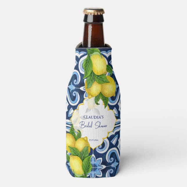 Bridal shower favours bridesmaid gifts personalise bottle cooler (Bottle Front)