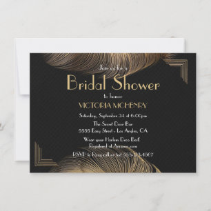 Bridal Shower Flapper Great Gatsby Harlem Nights Invitation