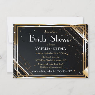 Bridal Shower Flapper Great Gatsby Harlem Nights Invitation