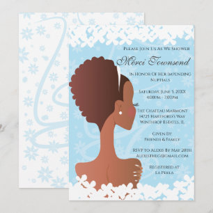 Bridal Shower Floral Blue Invitation
