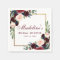 Bridal Shower Floral Burgundy Blue Gold White