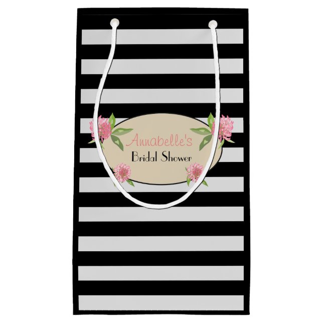 Bridal Shower Floral Gift Favour Bags (Front)