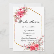 BRIDAL SHOWER FLORAL INVITATION