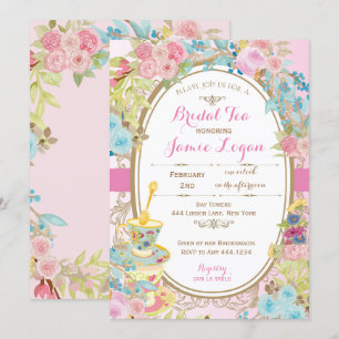 Bridal Shower Floral Tea Party Invitation