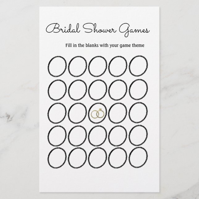 Bridal Shower Game Circular Ombré Template Flyer (Front)