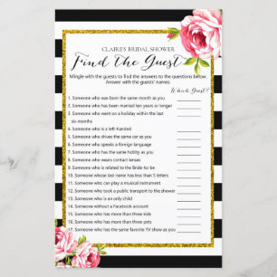 Bridal Shower Game - Find the Guest
