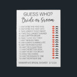 Bridal Shower Game Guess Who  Notepad<br><div class="desc">This design may be personalised in the area provided by changing the photo and/or text. Or it can be customised by clicking Personalise this Template and then choosing the click to customise further option and delete or change the colour of the background, add text, change the text colour or style,...</div>