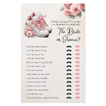 Bridal Shower Game He Said She Said Floral Sneaker