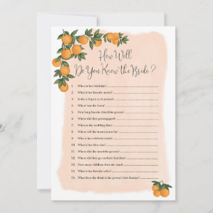 Bridal Shower Game How Well Do You Know the Bride