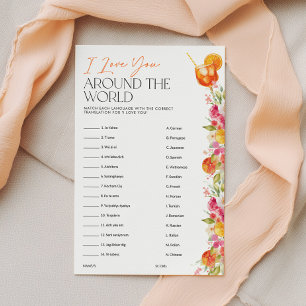Bridal Shower Game Love You Around The World