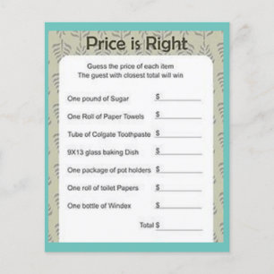 BRIDAL SHOWER GAMES FLYER