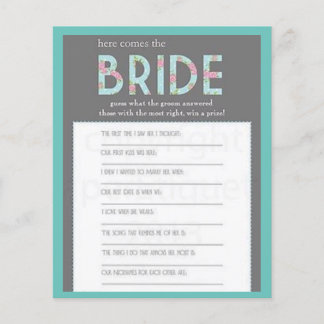 BRIDAL SHOWER GAMES FLYER