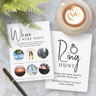 Bridal Shower Games Photo and Ring Hunt Card