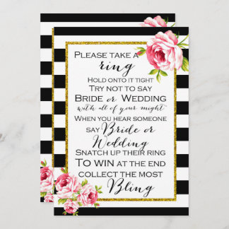 Bridal Shower Games x2 - Ring game | Apron Invitation