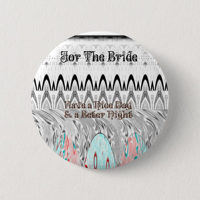 Bridal Shower Gift Art Print 6 Cm Round Badge (Front)