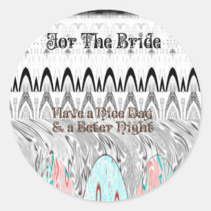 Bridal Shower Gift Art Print Classic Round Sticker