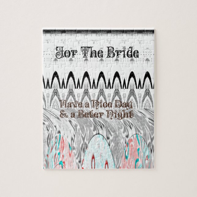 Bridal Shower Gift Art Print Jigsaw Puzzle (Vertical)