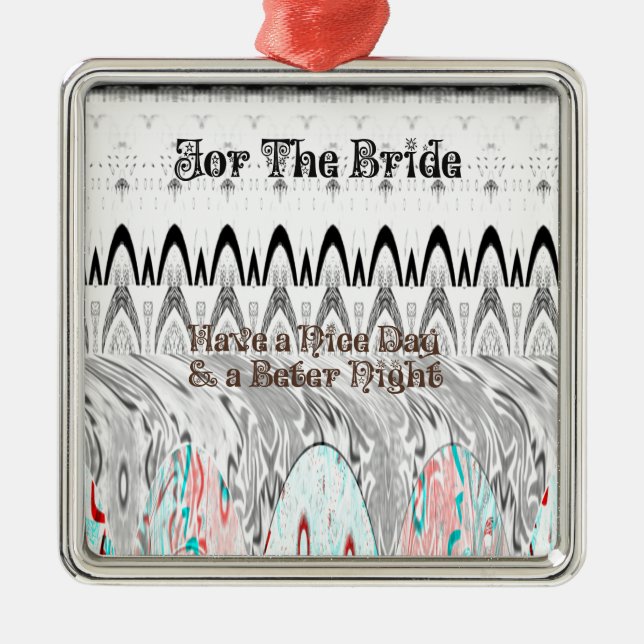 Bridal Shower Gift Art Print Metal Tree Decoration (Front)
