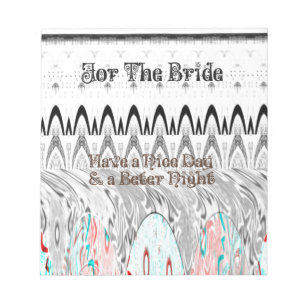 Bridal Shower Gift Art Print Notepad