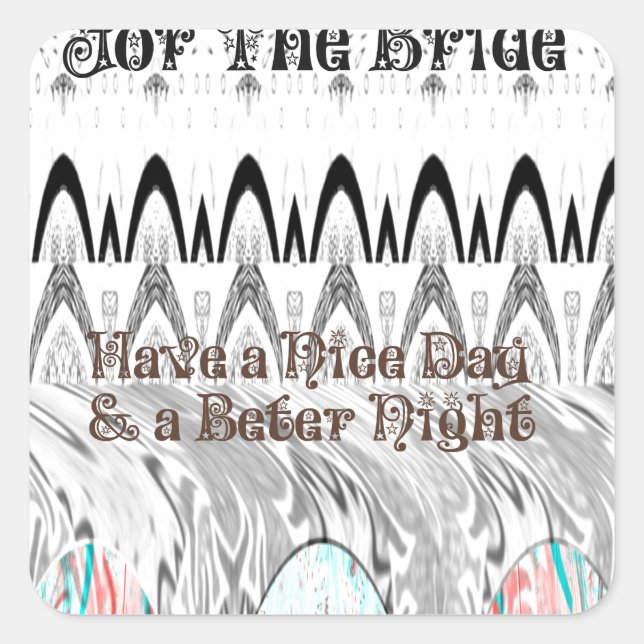 Bridal Shower Gift Art Print Square Sticker (Front)