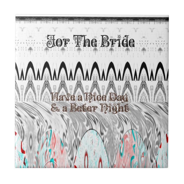 Bridal Shower Gift Art Print Tile (Front)