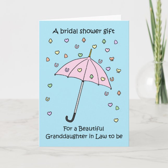 Bridal Shower Gift for Future Granddaughter in Law Card (Front)