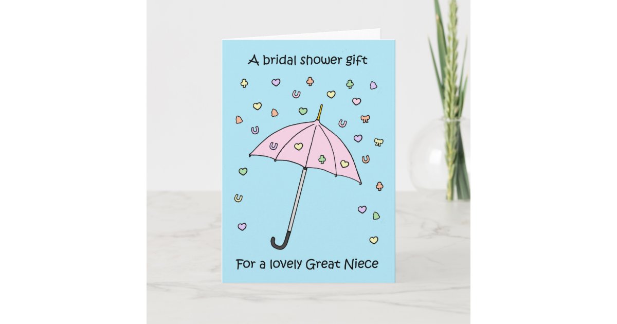 Bridal Shower Gift for Great Niece Invitation Zazzle