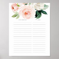 Bridal Shower Gift List Gifts Received