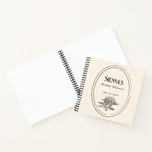 Bridal Shower Gift Notebook Antique White