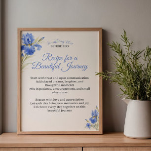 Bridal Shower Gift Recipe for a Beautiful Journey Poster