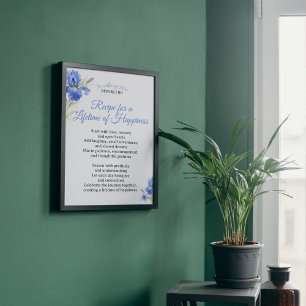 Bridal Shower Gift Recipe for Lifetime Happiness Poster