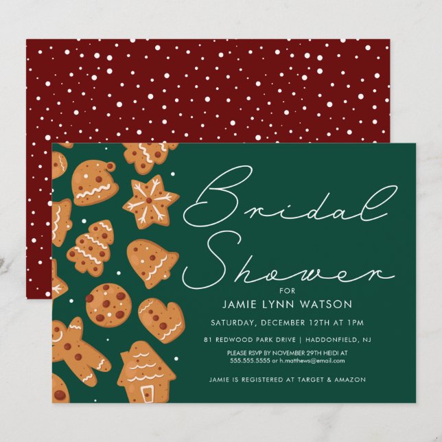 BRIDAL SHOWER | Gingerbread Cookies Invitation (Front/Back)