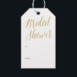 Bridal Shower | Gold Modern Calligraphy Gift Tag<br><div class="desc">Modern bridal shower gift tag featuring modern calligraphy and polka dots pattern. Other colours and events are available in my store.</div>
