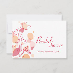 Bridal Shower graphic modern flower petals invite