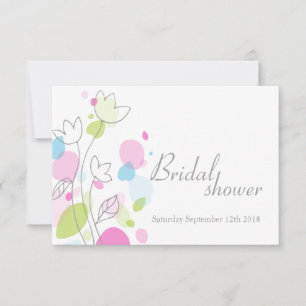 Bridal Shower graphic modern flower petals invite