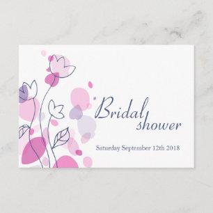Bridal Shower graphic modern flower petals invite