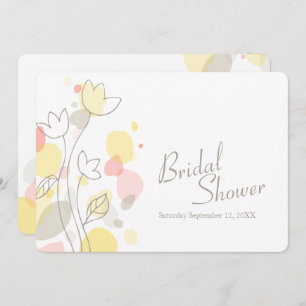 Bridal Shower graphic modern flower petals invite