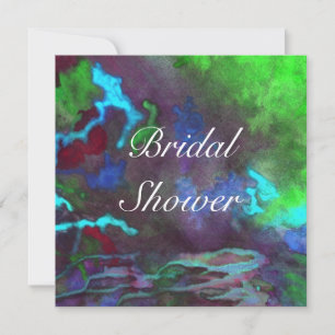 Bridal Shower Green Fusion 2 Wedding Invitation